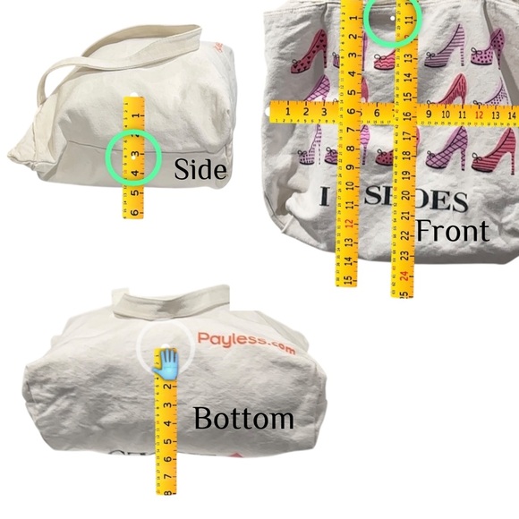 Payless Cream Tote with Pink and Red Shoe Design - Picture 9 of 9